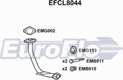 EuroFlo EFCL8044 - Труба вихлопного газу autocars.com.ua