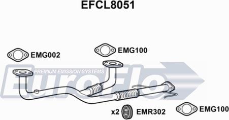 EuroFlo EFCL8051 - Труба вихлопного газу autocars.com.ua