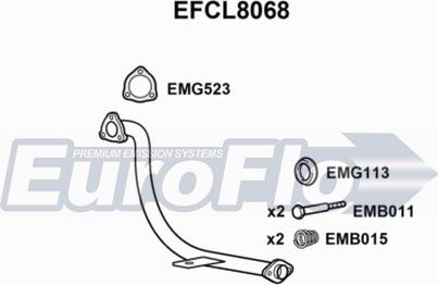 EuroFlo EFCL8068 - Труба вихлопного газу autocars.com.ua