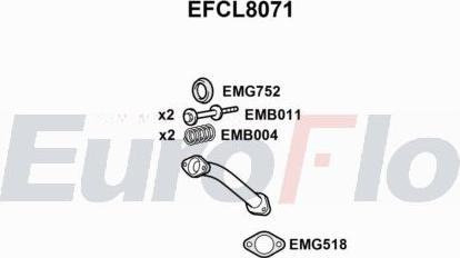 EuroFlo EFCL8071 - Труба вихлопного газу autocars.com.ua