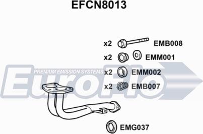 EuroFlo EFCN8013 - Труба вихлопного газу autocars.com.ua