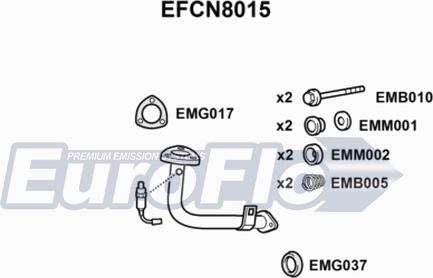 EuroFlo EFCN8015 - Труба вихлопного газу autocars.com.ua