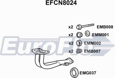 EuroFlo EFCN8024 - Труба вихлопного газу autocars.com.ua