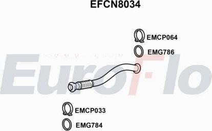 EuroFlo EFCN8034 - Труба вихлопного газу autocars.com.ua