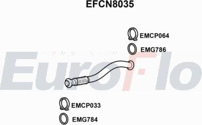 EuroFlo EFCN8035 - Труба вихлопного газу autocars.com.ua