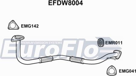 EuroFlo EFDW8004 - Труба вихлопного газу autocars.com.ua