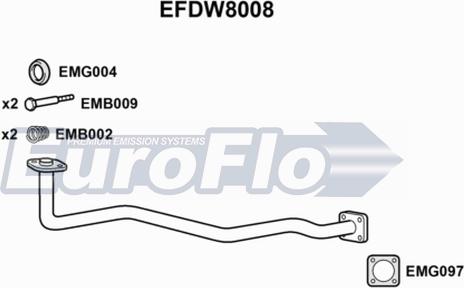 EuroFlo EFDW8008 - Труба выхлопного газа autodnr.net