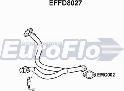 EuroFlo EFFD8027 - Труба вихлопного газу autocars.com.ua