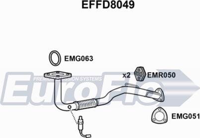 EuroFlo EFFD8049 - Труба вихлопного газу autocars.com.ua