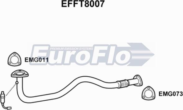 EuroFlo EFFT8007 - Труба вихлопного газу autocars.com.ua