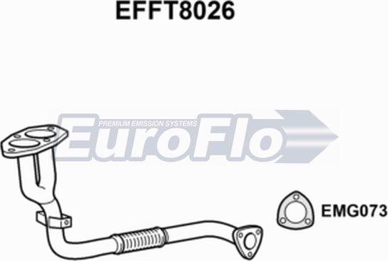 EuroFlo EFFT8026 - Труба вихлопного газу autocars.com.ua