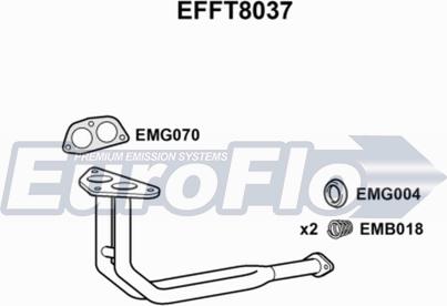 EuroFlo EFFT8037 - Труба вихлопного газу autocars.com.ua