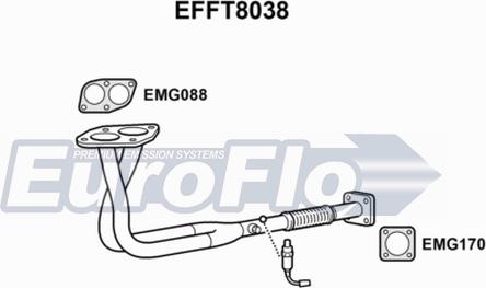 EuroFlo EFFT8038 - Труба вихлопного газу autocars.com.ua