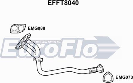 EuroFlo EFFT8040 - Труба вихлопного газу autocars.com.ua