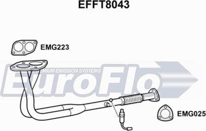 EuroFlo EFFT8043 - Труба вихлопного газу autocars.com.ua