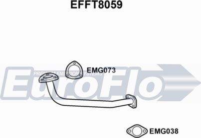 EuroFlo EFFT8059 - Труба вихлопного газу autocars.com.ua