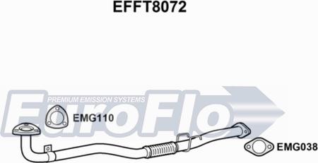 EuroFlo EFFT8072 - Труба вихлопного газу autocars.com.ua