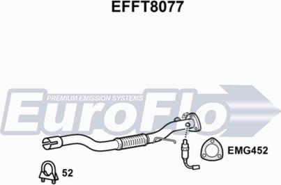 EuroFlo EFFT8077 - Труба вихлопного газу autocars.com.ua