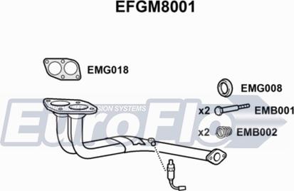 EuroFlo EFGM8001 - Труба вихлопного газу autocars.com.ua