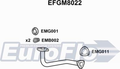 EuroFlo EFGM8022 - Труба вихлопного газу autocars.com.ua