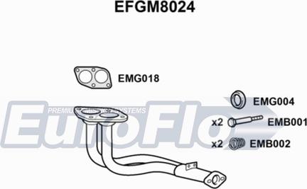 EuroFlo EFGM8024 - Труба вихлопного газу autocars.com.ua