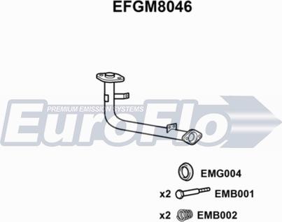 EuroFlo EFGM8046 - Труба вихлопного газу autocars.com.ua