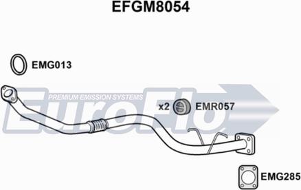 EuroFlo EFGM8054 - Труба вихлопного газу autocars.com.ua