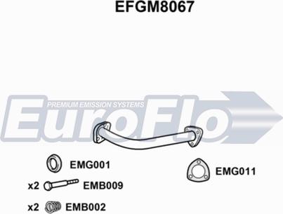 EuroFlo EFGM8067 - Труба вихлопного газу autocars.com.ua