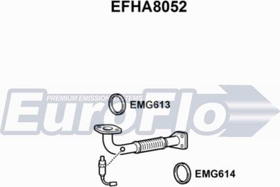 EuroFlo EFHA8052 - Труба вихлопного газу autocars.com.ua