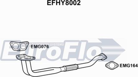 EuroFlo EFHY8002 - Труба вихлопного газу autocars.com.ua