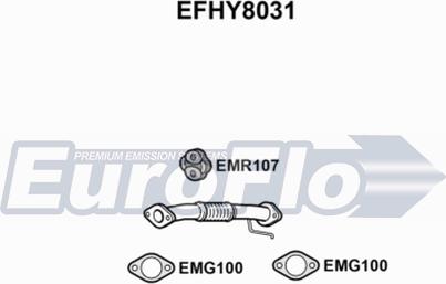 EuroFlo EFHY8031 - Труба вихлопного газу autocars.com.ua