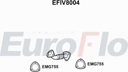 EuroFlo EFIV8004 - Труба вихлопного газу autocars.com.ua