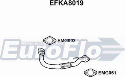 EuroFlo EFKA8019 - Труба вихлопного газу autocars.com.ua