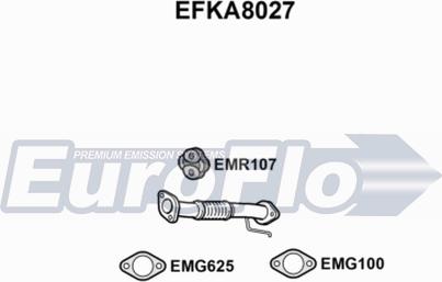 EuroFlo EFKA8027 - Труба вихлопного газу autocars.com.ua