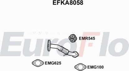 EuroFlo EFKA8058 - Труба вихлопного газу autocars.com.ua