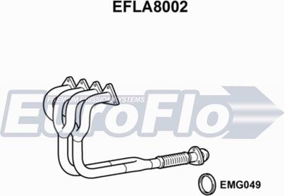 EuroFlo EFLA8002 - Труба вихлопного газу autocars.com.ua