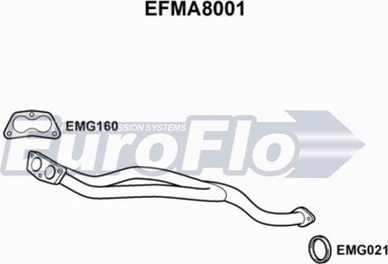 EuroFlo EFMA8001 - Труба вихлопного газу autocars.com.ua