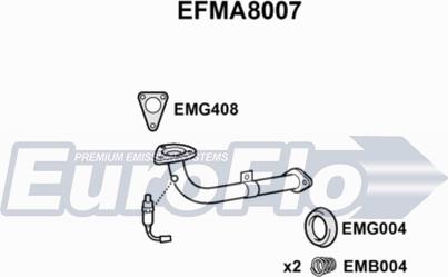 EuroFlo EFMA8007 - Труба вихлопного газу autocars.com.ua