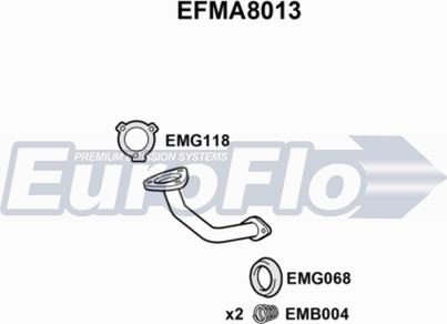 EuroFlo EFMA8013 - Труба вихлопного газу autocars.com.ua