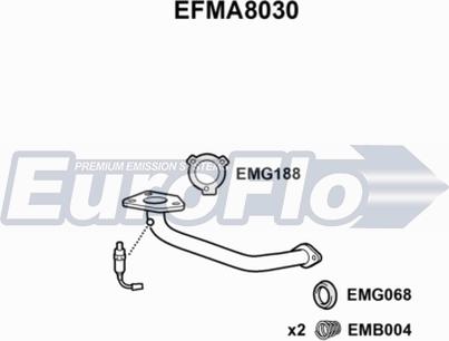 EuroFlo EFMA8030 - Труба вихлопного газу autocars.com.ua