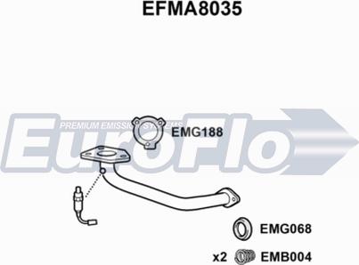 EuroFlo EFMA8035 - Труба вихлопного газу autocars.com.ua