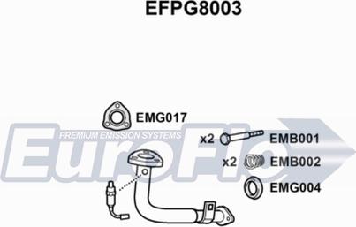 EuroFlo EFPG8003 - Труба вихлопного газу autocars.com.ua