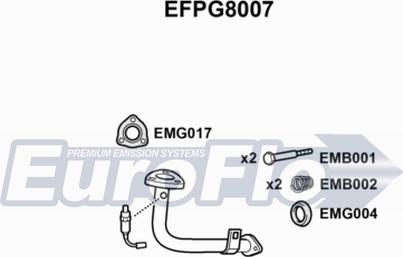 EuroFlo EFPG8007 - Труба вихлопного газу autocars.com.ua