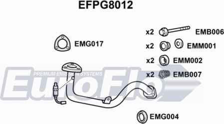 EuroFlo EFPG8012 - Труба вихлопного газу autocars.com.ua