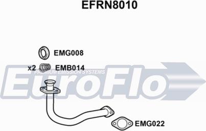 EuroFlo EFRN8010 - Труба вихлопного газу autocars.com.ua