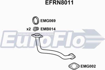 EuroFlo EFRN8011 - Труба вихлопного газу autocars.com.ua