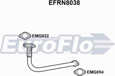 EuroFlo EFRN8038 - Труба вихлопного газу autocars.com.ua