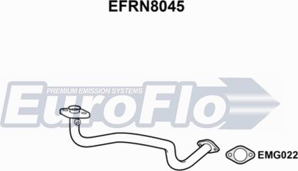 EuroFlo EFRN8045 - Труба вихлопного газу autocars.com.ua