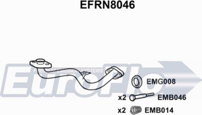 EuroFlo EFRN8046 - Труба вихлопного газу autocars.com.ua