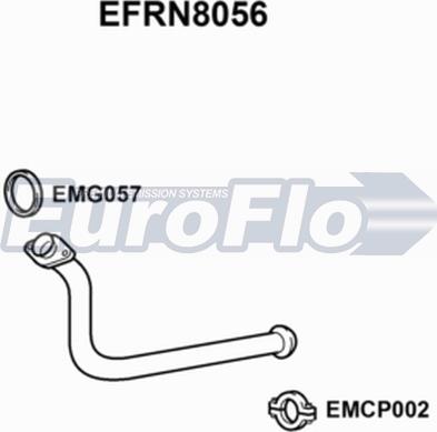 EuroFlo EFRN8056 - Труба вихлопного газу autocars.com.ua